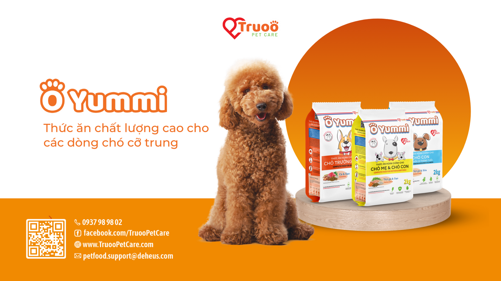 Thức ăn hạt O Yummi dành riêng cho các dòng chó cỡ trung.